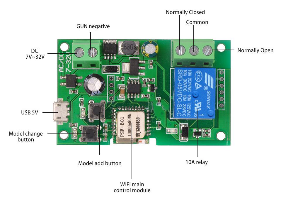 switch sonoff 32v inching dc5v dc12v automate ewelink systemr 1ch